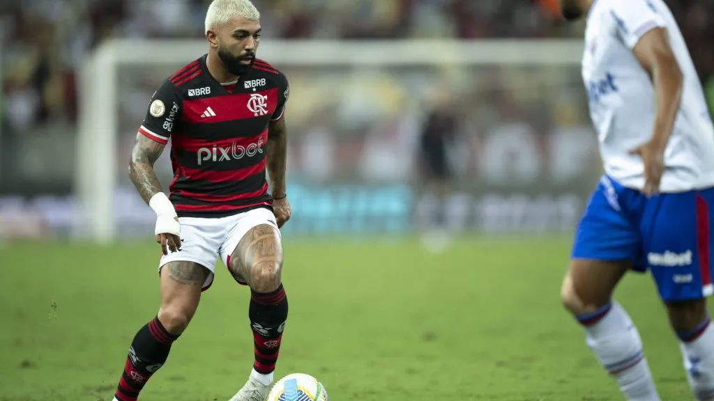 Gabigol durante partida. Foto: Jorge Rodrigues/AGIF