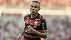 Everton Cebolinha jogador do Flamengo durante partida no Maracanã pelo Campeonato Carioca 2024. Foto: Thiago Ribeiro/AGIF