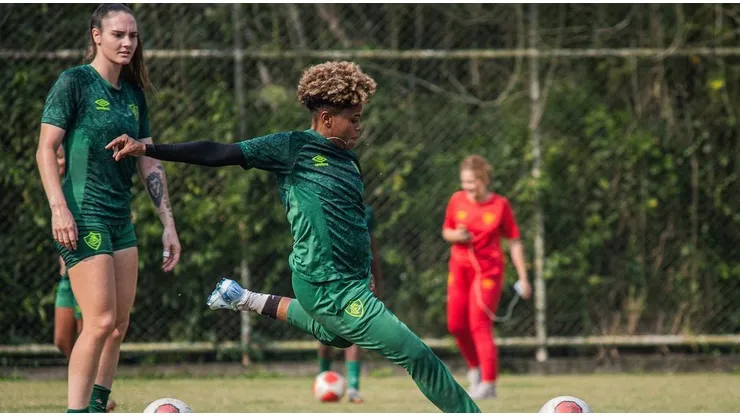 Guerreiras do Fluminense, realizando treinos com foco total no duelo da final contra o Flamengo no Carioca Feminino