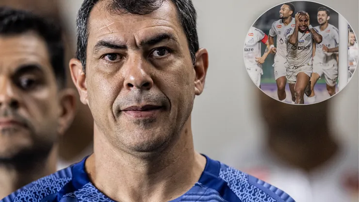 Apatia de Carille com golaço de Otero foi notado por torcedores na web - Foto: Raul Baretta/Santos FC