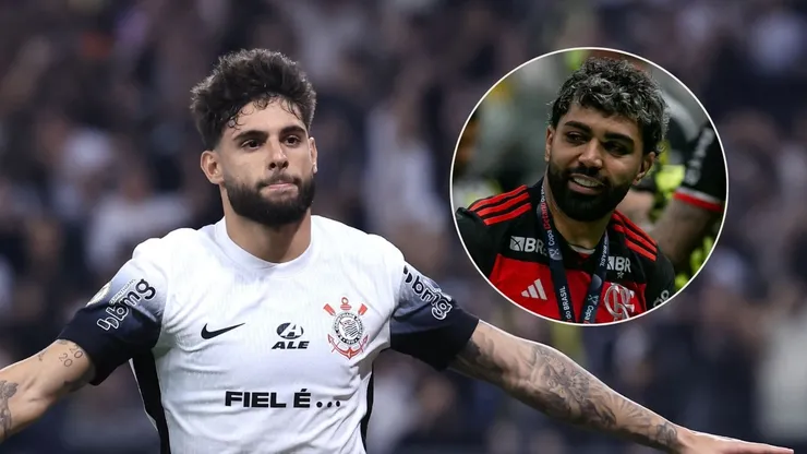 Torcida do Flamengo topa Yuri Alberto como substituto de Gabigol. Fotos: Marcello Zambrana e Fernando Moreno/AGIF