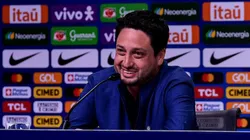 Arthur Elias, técnico da Seleção Brasileira Feminina durante coletiva de convocação do elenco para os amistosos contra a Colômbia