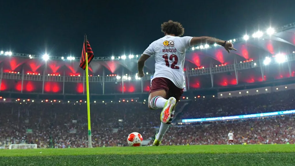 Marcelo ex-jogador do Fluminense durante partida contra o Flamengo no Maracanã pelo Campeonato Carioca 2024. Foto: Thiago Ribeiro/AGIF