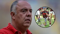 Marcos Braz e Gabigol, do Flamengo. Fotos: Thiago Ribeiro e Gilson Lobo/AGIF