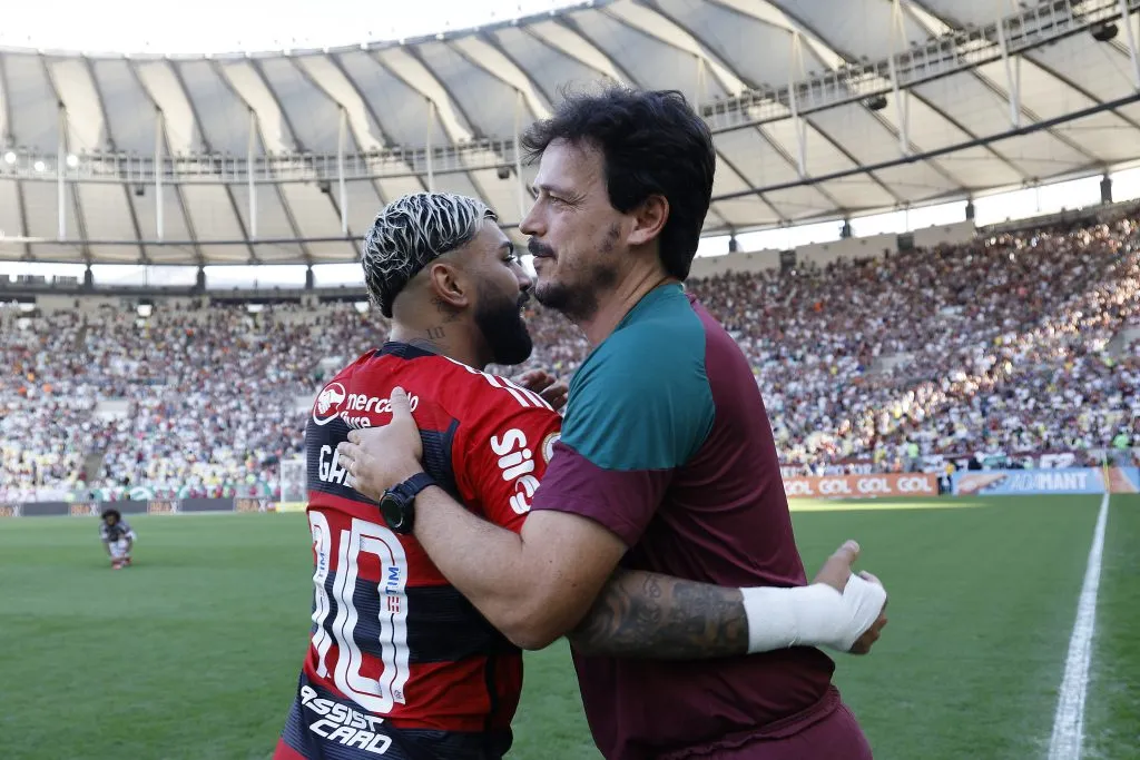 Gabigol enfrentou Diniz em diversas ocasiões nos tempos de Fla-Flu. Foto: Wagner Meier/Getty Images