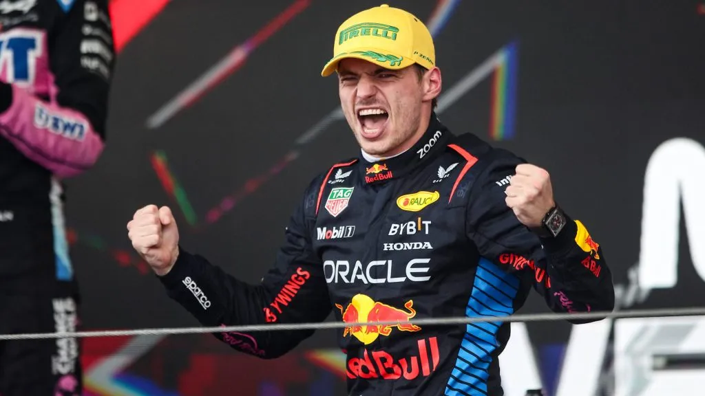 Verstappen no pódio do GP de São Paulo