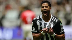 Hulk jogador do Atlético-MG comemora seu gol na Arena MRV. Foto: Gilson Lobo/AGIF