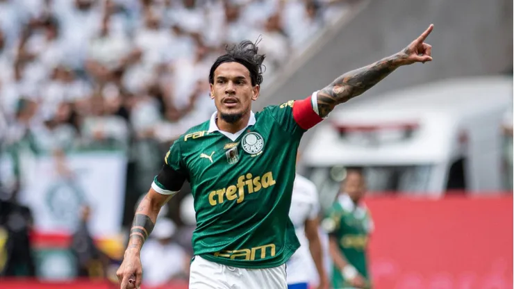 Gustavo Gómez durante empate contra o Fortaleza.