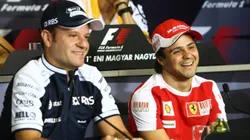 Barrichello e Felipe Massa no GP da Hungria em 2010
