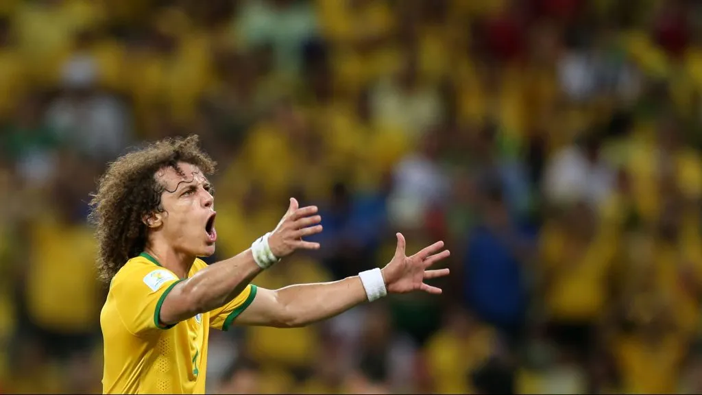 David Luiz em Brasil x Colômbia em 2014. Foto: Adalberto Marques/AGIF