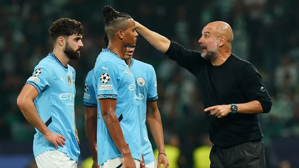 Guardiola na derrota do Manchester City. Foto: Gualter Fatia/Getty Images