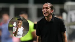 Horas antes de Cruzeiro x Flamengo, Filipe Luís dedurou papo com Bruno Henrique - Foto: AGIF