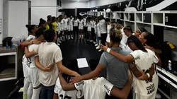 Jogadora do Corinthians Sub-20 reunidas no vestiário momentos antes do jogo decisivo contra o Botafogo na final do Brasileirão Sub-20, no Nilton Santos
