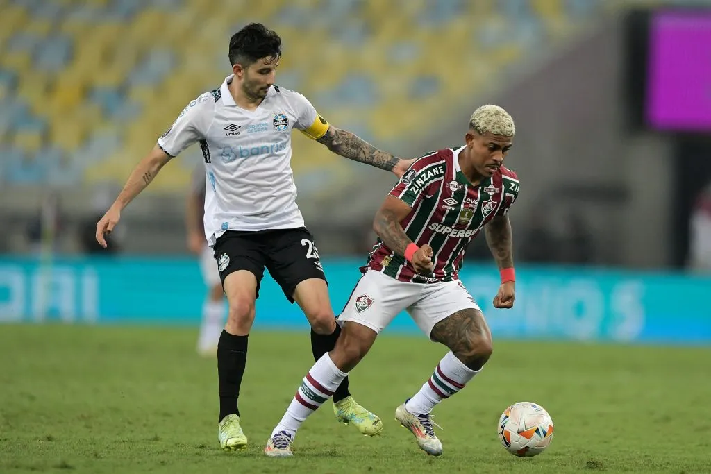 John Kennedy entrou no segundo tempo na última partida do Brasileirão, no empate com o Grêmio. Foto: Thiago Ribeiro/AGIF