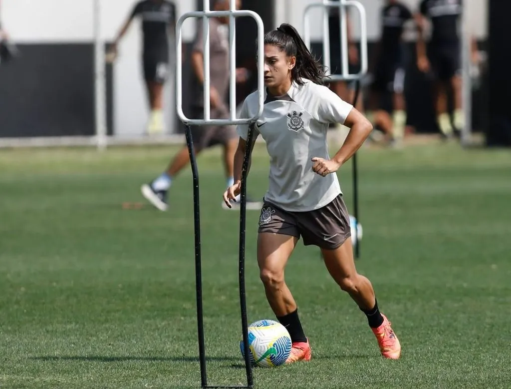 Brabas do Corinthians treinam a todo vapor para o jogo de volta contra o São Paulo no Campeonato Paulista Feminino. Foto: Rodrigo Gazzanel/Corinthians