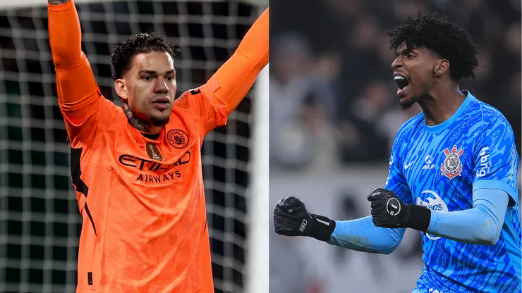 Hugo Souza e Ederson tem números comparados na atual temporada. Foto IMAGO e AGIF.