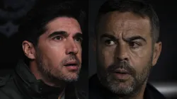 Abel Ferreira, do Palmeiras, e Artur Jorge, do Botafogo. Foto: Ettore Chiereguini/Jorge Rodrigues/AGIF