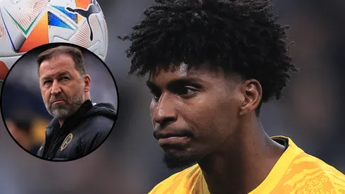 O presidente Augusto Melo e o goleiro Hugo Souza, do Corinthians. Fotos: Ettore Chiereguini/AGIF