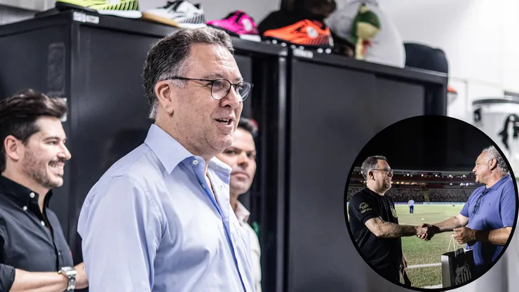 Marcelo Teixeira se reuniu com staff de Souza para resolver tema a favor do Peixe - Fotos: Raul Baretta/Santos FC