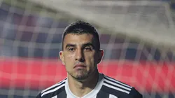 Battaglia comemora gol pelo Galo contra o São Paulo.