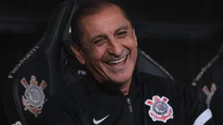 Ramón Díaz durante partida entre Corinthians e Palmeiras, pelo Campeonato Brasileiro, na Neo Química Arena.
