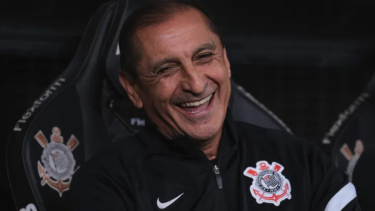 Ramón Díaz durante partida entre Corinthians e Palmeiras, pelo Campeonato Brasileiro, na Neo Química Arena.