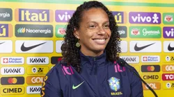 Renata Augusto, técnica da Seleção Sub-20 durante coletiva analise últimas competições no comando da equipe
