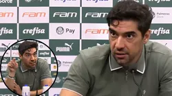Abel protagonizou discussão acalorada com repórter em coletiva pós-dérbi - Foto: Reprodução/TV Palmeiras