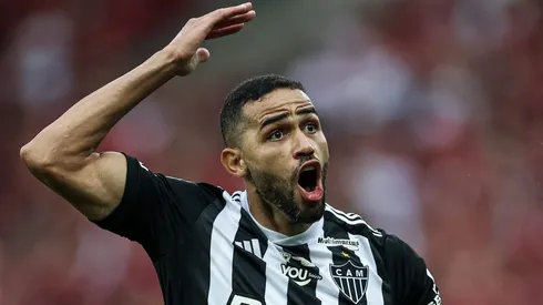 Alan Kardec comemorando gol em partida contra o Flamengo, pela final da Copa do Brasil, no Maracanã. Foto: Pedro Souza/Atlético