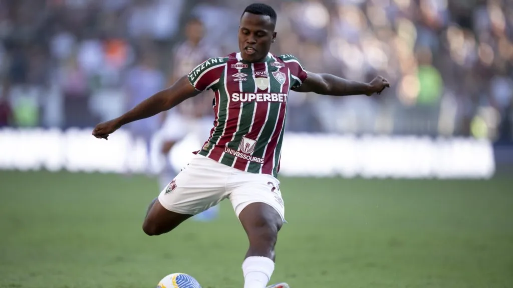 Jhon Arias jogador do Fluminense durante partida contra o Bahia no Maracanã pelo Campeonato Brasileiro A 2024. Foto: Jorge Rodrigues/AGIF