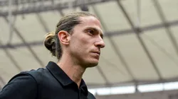 Filipe Luis, técnico do Flamengo, durante partida contra o Atletico-MG no estádio Maracanã pelo campeonato Copa Do Brasil