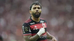 Gabriel Barbosa comemora o gol contra o Galo
