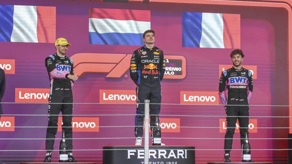 Verstappen, Esteban Ocon e Gasly foramram o pódio do GP de São Paulo