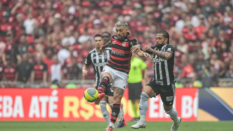 Arrascaeta jogador do Flamengo durante partida contra o Atlético-MG no Maracanã pela Copa Do Brasil 2024. Foto: Thiago Ribeiro/AGIF