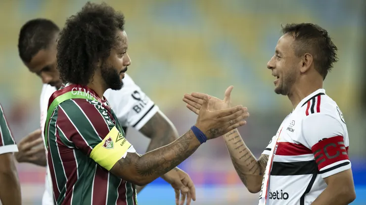 Marcelo e Rafinha em partida do Brasileirão de 2023