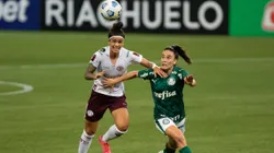 Agustina, jogadora do Palmeiras disputa lance com Sochor jogadora do Ferroviaria durante partida no estadio Arena Allianz Parque pelo campeonato Brasileiro A1 Feminino 2021