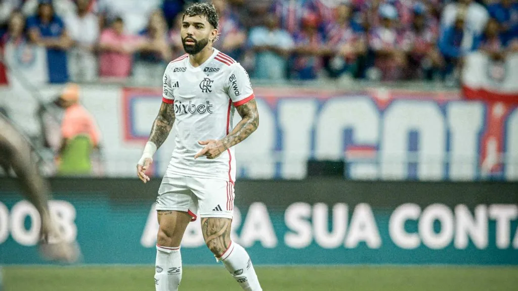 Gabigol durante partida. Foto: Jhony Pinho/AGIF