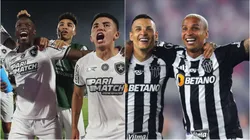 Botafogo e Atlético-MG na final da Libertadores 2024. Foto: Vitor Silva/Botafogo; Getty Images
