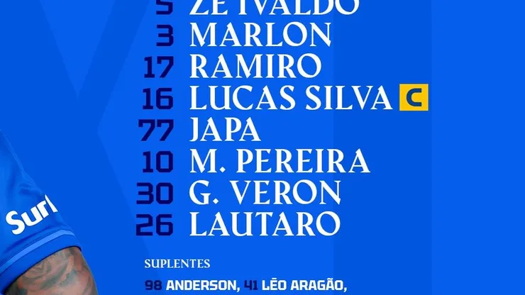 (Divulgação/Cruzeiro)