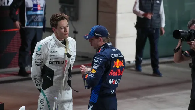 Russell e Verstappen no GP do Catar