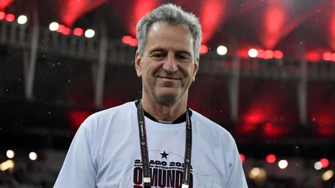 Rodolfo Landim presidente do Flamengo durante partida contra o Bragantino. Foto: Thiago Ribeiro/AGIF