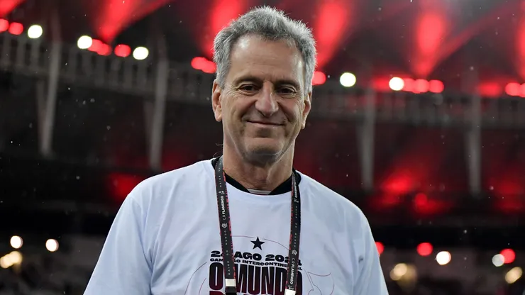 Rodolfo Landim presidente do Flamengo durante partida contra o Bragantino. Foto: Thiago Ribeiro/AGIF