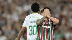 German Cano jogador do Fluminense lamenta durante partida contra o Cuiaba. Foto: Thiago Ribeiro/AGIF