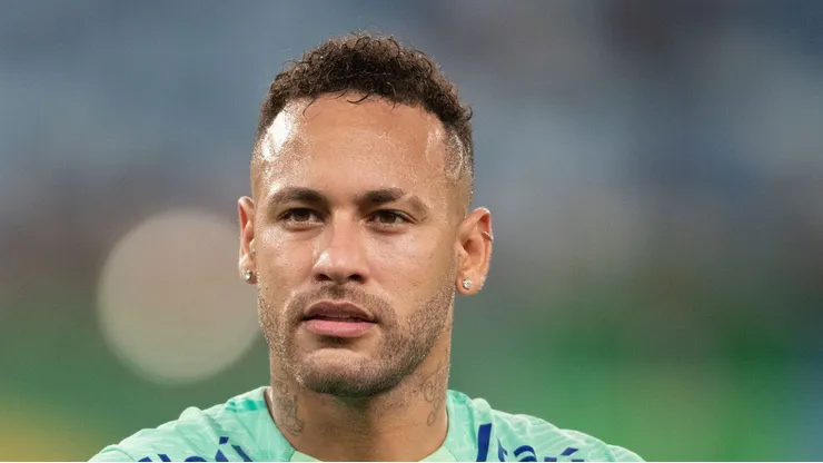 MT - CUIABA - 10/10/2023 - SELECAO BRASILEIRA, TREINO - Neymar Jr. jogador da Selecao Brasileira durante treino no estadio Arena Pantanal.