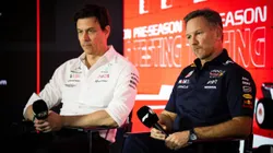 Toto Wolff e Horner no GP do Bahrein em 2023 (IMAGO / Eibner)