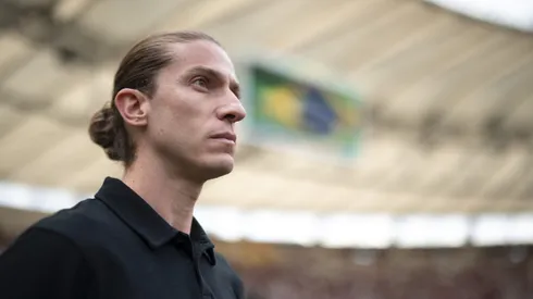Filipe Luis tecnico do Flamengo durante partida contra o Internacional. Foto: Jorge Rodrigues/AGIF