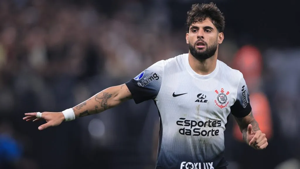 Yuri Alberto jogador do Corinthians durante partida pela Copa Sul-Americana 2024. Foto: Ettore Chiereguini/AGIF