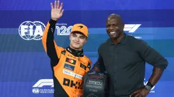 Norris e o ator Terry Crews em Abu Dhabi