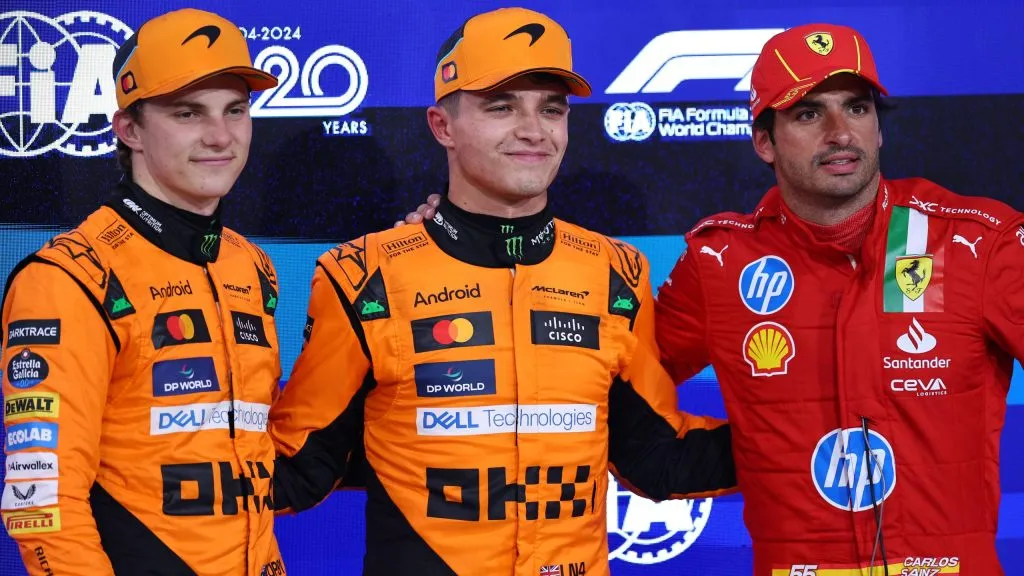 Piastri, Norris e Sainz em Abu Dhabi