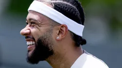 Memphis Depay em treinamento no CT Joaquim Grava. Foto: Rodrigo Coca/Ag. Corinthians